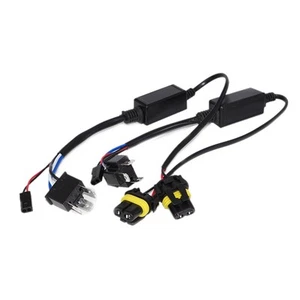 2x H4 Relay Wiring Harness Socket Plug fit for Hi/Lo HID Bi-Xenon Controller xg - Picture 1 of 3