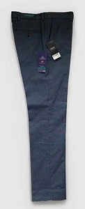NEXT Slim Blue/Grey Cotton Trousers NEW with Tags 32”W 31” L Zip Up 4 Pockets - Picture 1 of 5