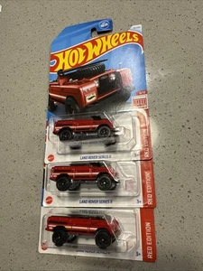 LOT OF 3 Hot Wheels Land Rover Series II Target Red Edition 8/12 92/250 - Bild 1 von 4