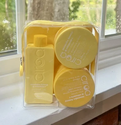 Ciroa Glowing Manuka Honey & Vitamin C Shower Gel, Body Scrub & Body Butter Set - Image 1 of 3