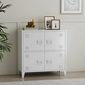 Büroschrank Hamina 80x40x82 cm Weiß [en.casa] - Bild 1 von 11