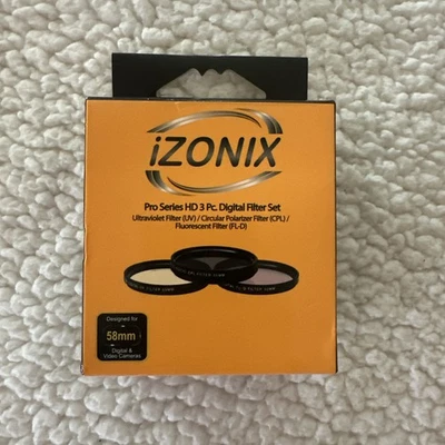 Izonix Pro Series HD 3 Pc. Digital Filters Ultraviolet Polarizer Fluorescent 58m - Image 1 of 4