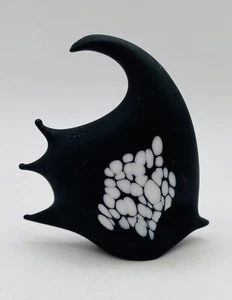 ARCHIMEDE SEGUSO Style Black Glass Angel Fish RARE VINTAGE Murano - Picture 1 of 9