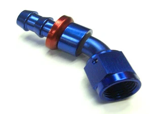 Goodridge 536-4508 -8AN 45 Deg Push Fit /Push Loc Swivel Hose End 8AN @ Speedy - Picture 1 of 2