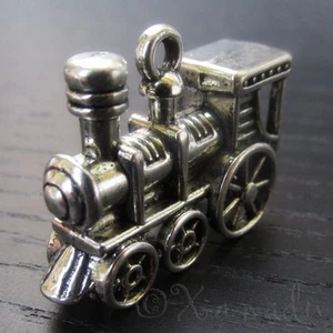 Train Charms - Wholesale 3D Antique Silver Plated Pendants C0029 - 2, 5 Or 10PCs - Picture 1 of 4