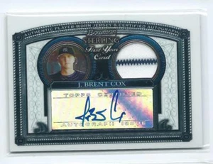 2006 Bowman Sterling J. Brent Cox JERSEY RELIC AUTO AUTOGRAPH RC YANKEES - Picture 1 of 1