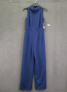 Marina Jumpsuit Women’s Small Navy Sleeveless 98% Polyester #4300 - Picture 1 of 22