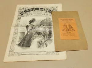 Rare 1896 Le Moniteur de la Mode January French Fashion Included Skirt Pattern - Picture 1 of 8