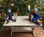 Carolers KINDLES Santa's Workshop Table Wood Artist Palette and Train Toys Elves