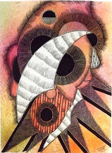 Bamidele Awoyemi? Ife ’94  Pen & Ink Drawing "Close Encounters" - Picture 1 of 6