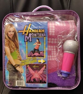 FACTORY SEALED:  Hannah Montana Game Rug With Toy Microphone Disney 40"x40" RARE - Picture 1 of 3