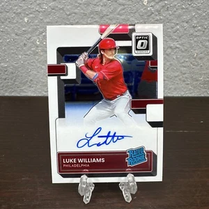 2022 Donruss OPTIC Baseball RRS-LW LUKE WILLIAMS RC Auto ON CARD White - Bild 1 von 2