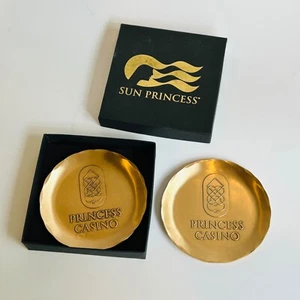 Vintage Sun Princess Boxed Set of Two Coasters Princess Casino - Picture 1 of 9