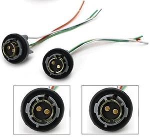 Universal Pigtail Wire Female Socket 1157 U Two Harness Front Turn Signal EO - Picture 1 of 8