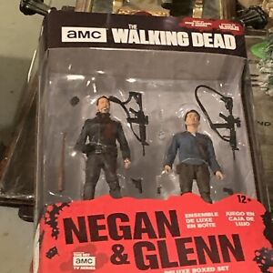 The Walking Dead! "Negan And Glen"  5" Fig Deluxe Box Set!   New