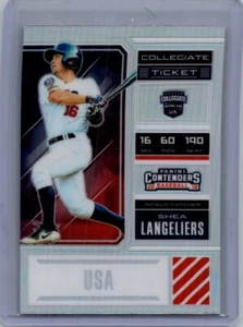 2018 Panini Elite Extra Edition #USA-SL Shea Langeliers USA Collegiate Tickets - Picture 1 of 2