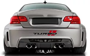 TURBO Decal Sticker Racing stripe Sport car bumper logo motorsport performance - Bild 1 von 8