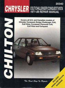 Chilton Repair Manual: Dodge Colt, Challenger & Conquest 1971- 1989. - Picture 1 of 1