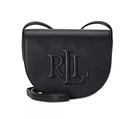 Lauren Ralph Lauren Leather Medium Witley Crossbody Bag Black $275 - Image 1 of 4