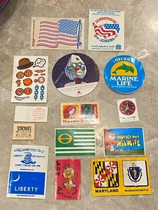 Vintage Assorted Stickers and Decals Lot of 14 - Picture 1 of 21