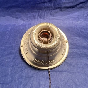 Single Bulb Brass Flush Mount Fixture Rewired Light 10D - Picture 1 of 6
