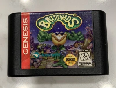 RARE ALTERNATE LABEL Battletoads For Sega Genesis Genuine/Authentic! Free Ship! - Image 1 of 3