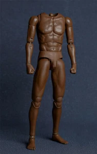 1/6 Hombro Estrecho Cuerpo Worldbox AT032 Piel Africana 12" Figura Masculina Muñeca Modelo - Imagen 1 de 6