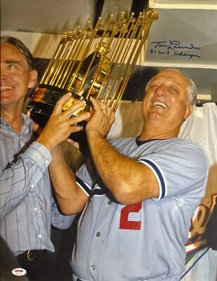 Tommy Lasorda Signed 16x20 Los Angeles Dodgers Photo '81 W.S Champions' PSA - Image 1 of 2