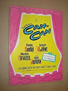 CAN-CAN. 1960 FILM, MOVIE BROCHURE. COLE PORTER. FRANK SINATRA. SHIRLEY MACLAINE - Picture 1 of 1