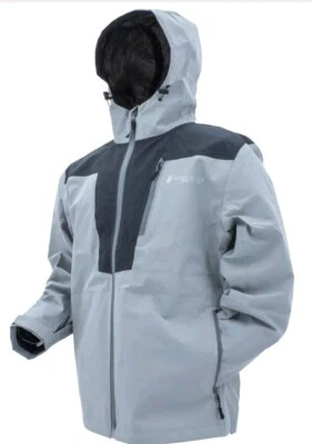 FROGG TOGGS Hombre Toadz HD Rockslide Impermeable Chaqueta de Lluvia Gris Y Negro 2XL Foto 1 de 2