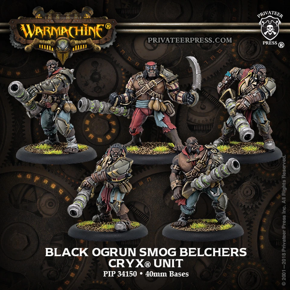 Warmachine Cryx Black Ogrun Smog Belchers Unit Pip 34150