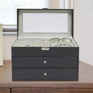 18 Slot Eyeglass Sunglasses Storage Box 3 Layers Glasses Display Organizer Case - Picture 1 of 12