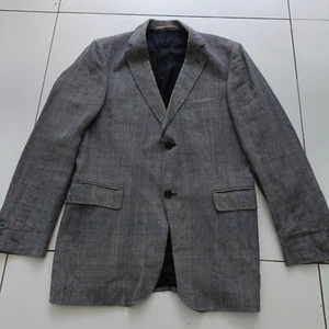 BURBERRY MAN'S JACKET Size 40 chest Prince Of Wales check LINEN - Fabulous !! - Picture 1 of 13