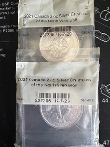 Qty 2 2021 Canada Werewolf 2 oz Silver Coin Creatures of the North Series - Picture 1 of 4
