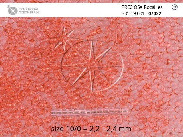 Czech 11/0 Preciosa Transparent Rocaille Glass Seed Beads 12-strand Hank 1 - Image 1 of 1