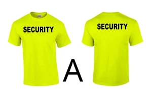 SECURITY T-Shirts Hi Vis Sicherheit grün Unisex US-Flagge Arbeit Sport Kurzarm - Bild 1 von 14