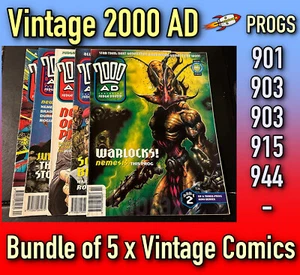 2000 AD 5 x Comic Bundle: Progs 901 903 903 915 & 944 Vintage Used 1990s #7AD10 - Imagen 1 de 6