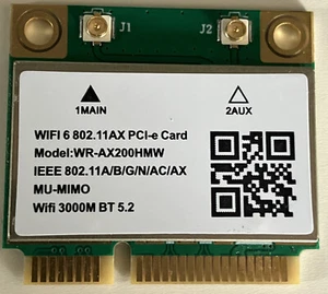 WiFi 6 AX200HMW Mini PCIe Karte 802.11ax/ac Dual Band BT4.0 WLAN Adapter - W10 - Bild 1 von 2