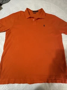 Polo Ralph Lauren Classic Fit Shirt Mens XXL  Cotton Knit Pique Orange 2XL Pony - Picture 1 of 8