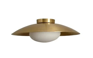 1 Light Globe Mid Century Brass Sputnik chandelier light Fixture - Picture 1 of 6