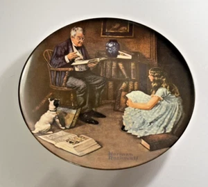 Edwin M Knowles The StoryTeller Norman Rockwell 1984 Limited Edition Plate - Picture 1 of 7