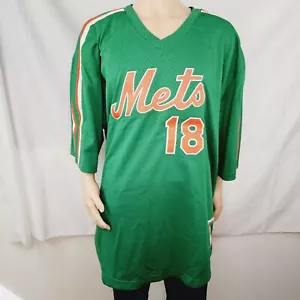 MITCHELL & NESS New York Mets #18 Strawberry Mesh Jersey Green Adult Size 3XLT - Picture 1 of 10