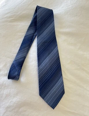 Escada | 100% Silk Necktie Tie | Contemporary Blue Textured | Luxury - Image 1 of 4