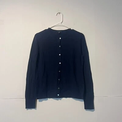 Cárdigan para mujer Ann Taylor talla L azul marino oscuro rayón nailon botón elástico Foto 1 de 4