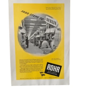 Vintage 1944 ROHR 5000 Steps to Berlin Ad Advertisement - Picture 1 of 4