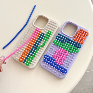 Silicone Case for iPhone 13 14 15 16 Pro / Pro Max DIY Moving Maze Style - Picture 1 of 14