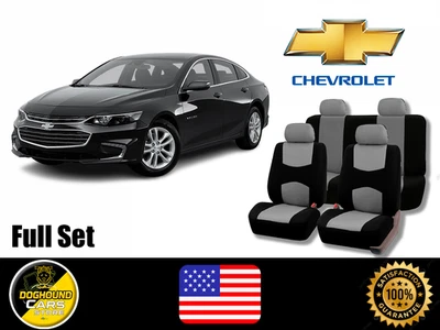 Juego completo de fundas de asiento grises transpirables de alta calidad para todos Chevrolet Foto 1 de 4