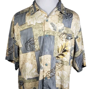 Luau Hawaiian Shirt Mens Sz XL Button Up Short Sleeve Multicolor Abstract Print - Picture 1 of 9