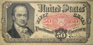 1875 50 Cents Fractional Currency XF+ EXTRA FINE Details P196 - Picture 1 of 2