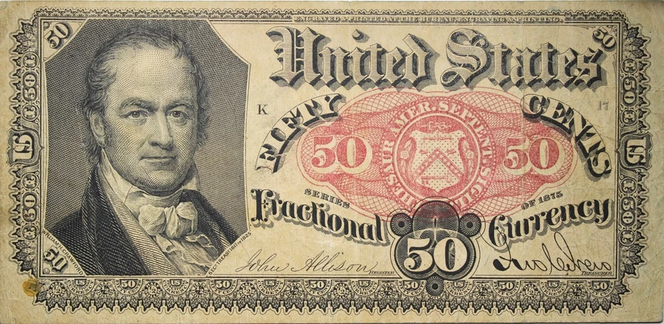 1875 50 Cents Fractional Currency XF+ EXTRA FINE Details P196 - Image 1 of 2